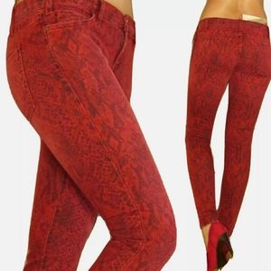 Current Elliott vintage python print jeans